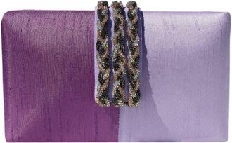 Simitri Braided Fringe Clutch in Iris at Nordstrom