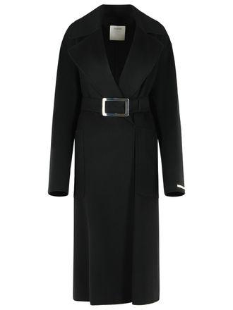 Sportmax Cappotto a vestaglia Sportmax Cose In Pura Lana Vergine Nera