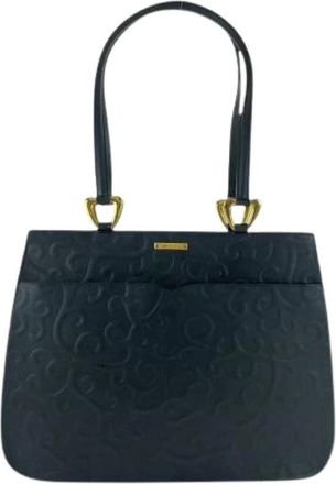 Saint Laurent Pre-owned Handbags, female, Black, Size: ONE SIZE Pre-owned Leather Tote Shoulder Bag