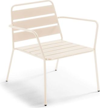 Oviala Silla de jard&iacute;n baja en marfil