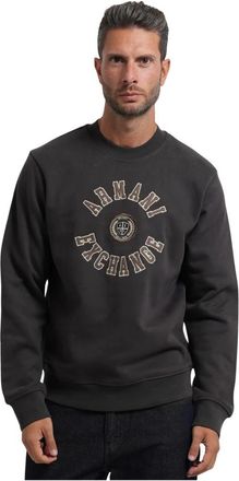 A|X Armani Exchange Crew Neck Sweatshirt - Heren - Sweatshirts - Grijs - L - Katoen - Hoodies & sweatvesten