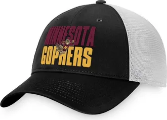 Top of the World Mens Top of the World Black/White Minnesota Golden Gophers Stockpile Trucker Snapback Hat at Nordstrom