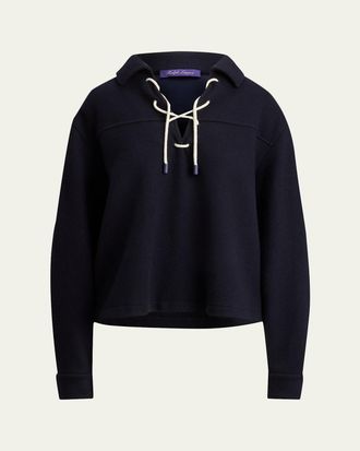 Ralph Lauren Collection Tyrus Felted Cashmere Jersey Sweatshirt