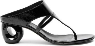 Alohas Dystaria Patent Leather Sandals - Black - 38 (IT38/ UK5)