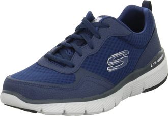 Skechers Mens Flex Advantage 3.0 Trainers, Blue Navy Leather Mesh Trim Nvy, 9.5 UK