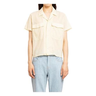 Second/Layer Shirts, female, Yellow, M, SS Open Collar Shirt
