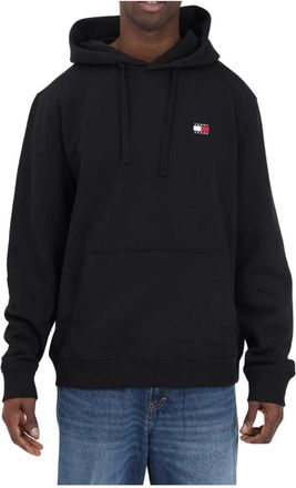 Tommy Jeans Hoodie - Heren - Hoodies - Zwart - S - Katoen - Hoodies & sweatvesten
