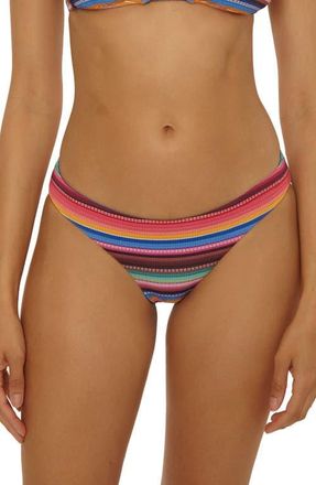 BECCA by Rebecca Virtue Vallarta Reversible Hipster Bikini Bottoms in Blue Multi at Nordstrom, Size X-Small