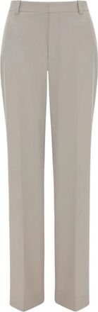 Victoria Beckham Broeken, Dames, Beige, XS, Klassieke Rechte Broek