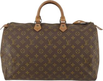 Louis Vuitton Speedy Handbag Monogram Canvas Brown Canvas Handbag (Pre-Owned)