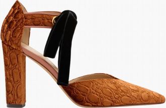 Ulla Johnson Womens Corinna Eyelet Detail High Heels In Sierra