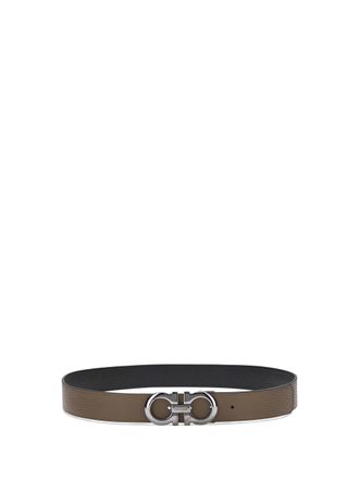 Ferragamo Mens Reversible Leather Belt Brown Sugar Calf Bos Taurus E Braces