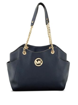 Michael Kors Jet Set leren shopper - Blauw