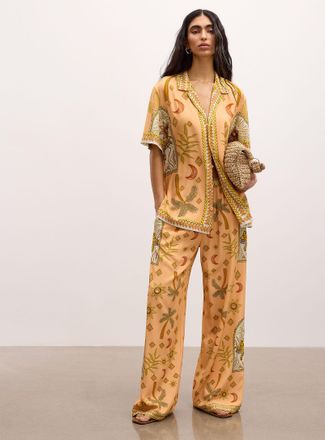 Kuwalla Womens Exotic print wide-leg pant