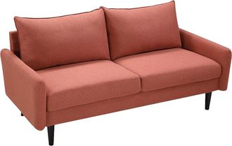 Vente-Unique Sof&aacute; de 3 plazas de tela HALIA - Terracota