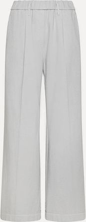 Forte_Forte Womens Fluid Cotton Bull Regular Waist Pants In Raw