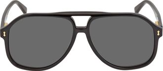 Gucci Grey Pilot Mens Sunglasses GG1042S 001 60