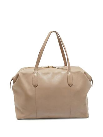 Lancel Boston Weekender travel bag - women - Calf Leather - One Size - Neutrals