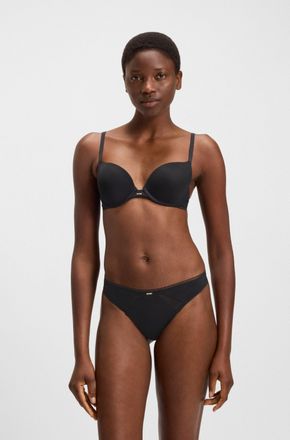 HUGO BOSS Push-up-BH BOSS B PURE, Damen, Gr. 75, Cup C, schwarz (schwarz 001), Obermaterial: 75% Polyamid, 25% Elasthan, BHs Push-up-BH