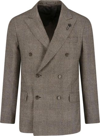 Lardini Timeless Checkered Double-Breasted Blazer