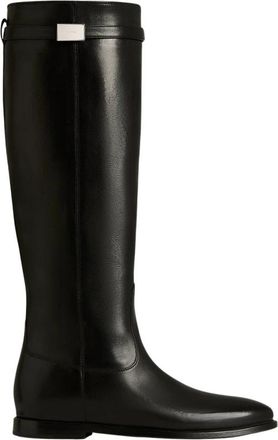 Kiton Hoge laarzen van kalfsleer - Dames - Hoge Laarzen - Zwart - 37 EU - Leer - Schoenen