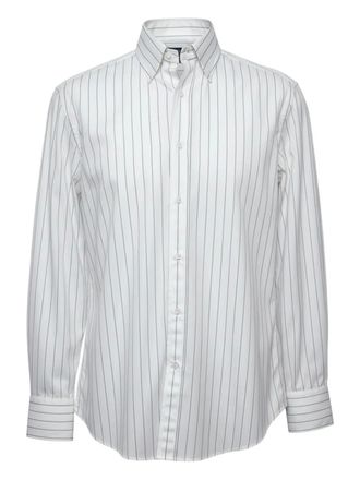 Brunello Cucinelli pinstriped shirt - men - Cotton - M - White