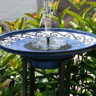 OEM Bomba Solar Para Fuente, Ba&ntilde;o Para P&aacute;jaros, Elemento Acu&aacute;tico Exterior, Festival De Jard&iacute;n Solar, 1,5 W, Negro, Redondo, 1 Unidad