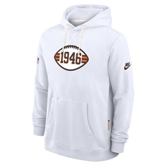 Nike Cleveland Browns Alt Offensive Set Play Sideline Nike Mens Dri-FIT NFL Pullover Hoodie in White | 03AZ10AQ93-V4T