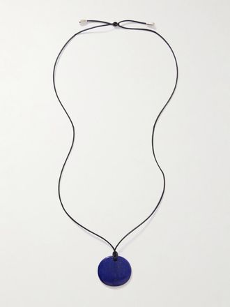 Sophie Buhai Collana In Argento E Cordoncino Con Lapislazzuli Full Moon - Blu