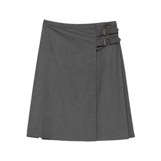 Dunst Midi Skirts, female, Gray, Size: M Skirt Dunst