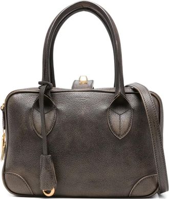 Golden Goose Borsa tote con zip - Marrone