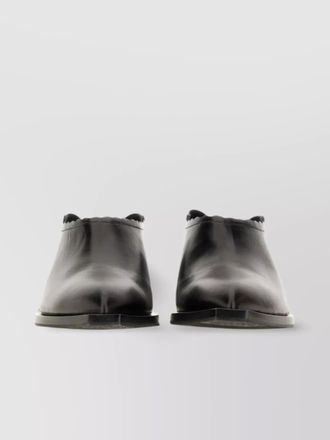 Moschino leather cuban heel loafers