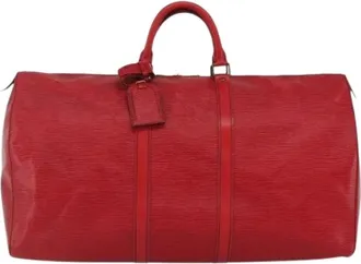 Louis Vuitton Pre-owned Weekend Bags, unisex, Red, Size: ONE SIZE Pre-owned Keepall bag