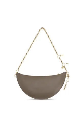 Chlo&eacute; Womens Icons Shoulder Bag Deep Taupe Calf Leather Bos Taurus