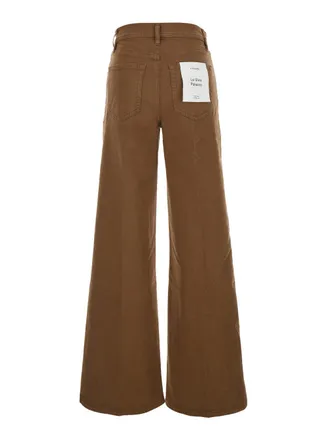 Frame Denim Womens Jeans Le Slim Palazzo Brown Wide Leg Cotton Polyester Elastane
