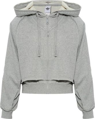 adidas Hoodies & sweatvesten, Dames, Grijs, M, Katoen, SST Double-Front Hoodie