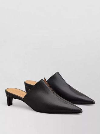 Tod's leather pointed toe mules cut out detail