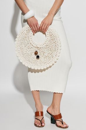 Jacquemus Spiaggia Small Handheld Bag, Womens, White