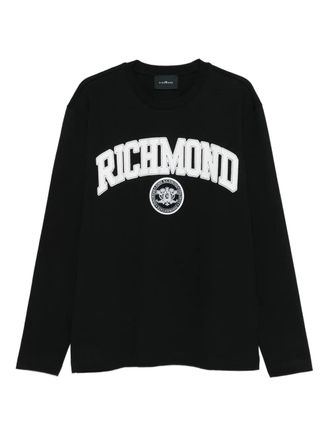 John Richmond logo-detail T-shirt - men - Cotton - M - Black