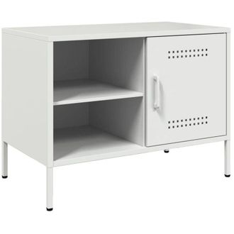 vidaXL Mobile TV Bianco 68x39x50,5 cm in Acciaio vidaXL 986300