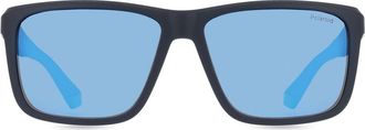 Polaroid PLD 2164/S Polarized FLL/5X Mens Sunglasses Blue Size 58
