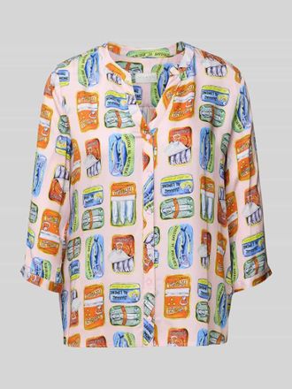 Milano Milano Italy Langarmbluse aus reiner Viskose in Rot, Gr&ouml;&szlig;e 36