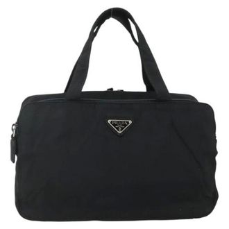 Prada Vintage, unisex, Zwart, ONE Size, Nylon, Pre-owned Nylon Handbag
