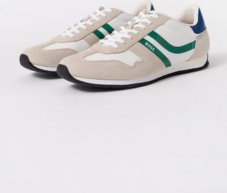 HUGO BOSS Mens BOSS Orange Levon Runn Nymi Mens Trainers - Open White 123 - Tan - Size: 10