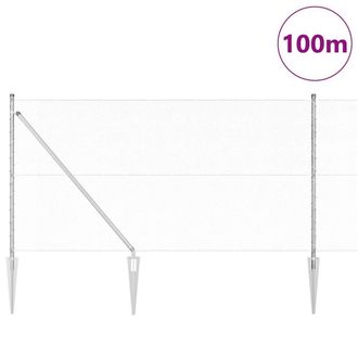 Berkfield Home Hexagon Fence 1x100 m Galvanised Steel in Silver
