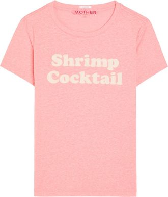 Mother The Boxy Goodie Goodie Appliqu&eacute;d Jersey T-shirt - Pink - S (UK8-10 / S)