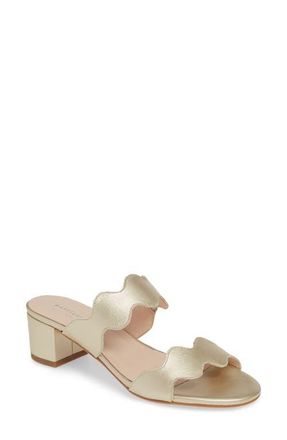 Patricia Green Palm Beach Slide Sandal in Gold Leather at Nordstrom, Size 7