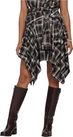 Co'Couture Dagnycc Check Tie Skirt - Dames - Korte rokken - Veelkleurig - XS - Rokken