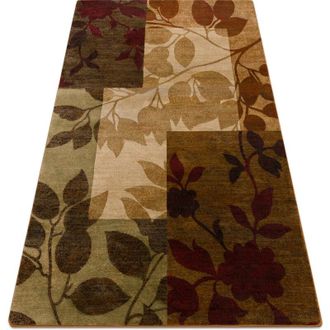 RugsX Rugsx - Alfombra Royal 5282 Hojas - Beige / Verde Beige 100x200 Cm