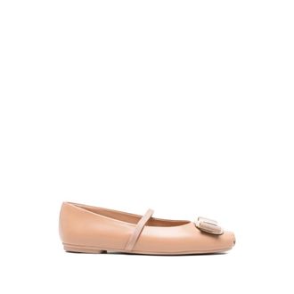 Ferragamo Ballerinas, female, Pink, Size: 6 1/2 US Flat shoes